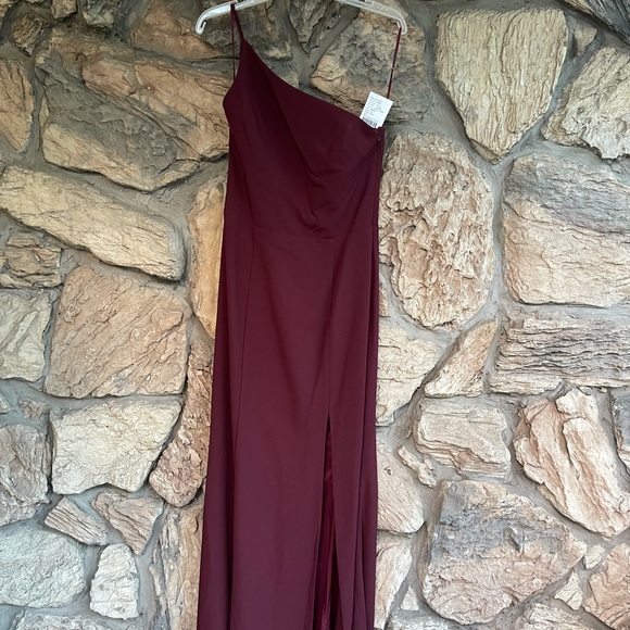 Amsale Dress (Color: Ruby) - Picture 2 of 6